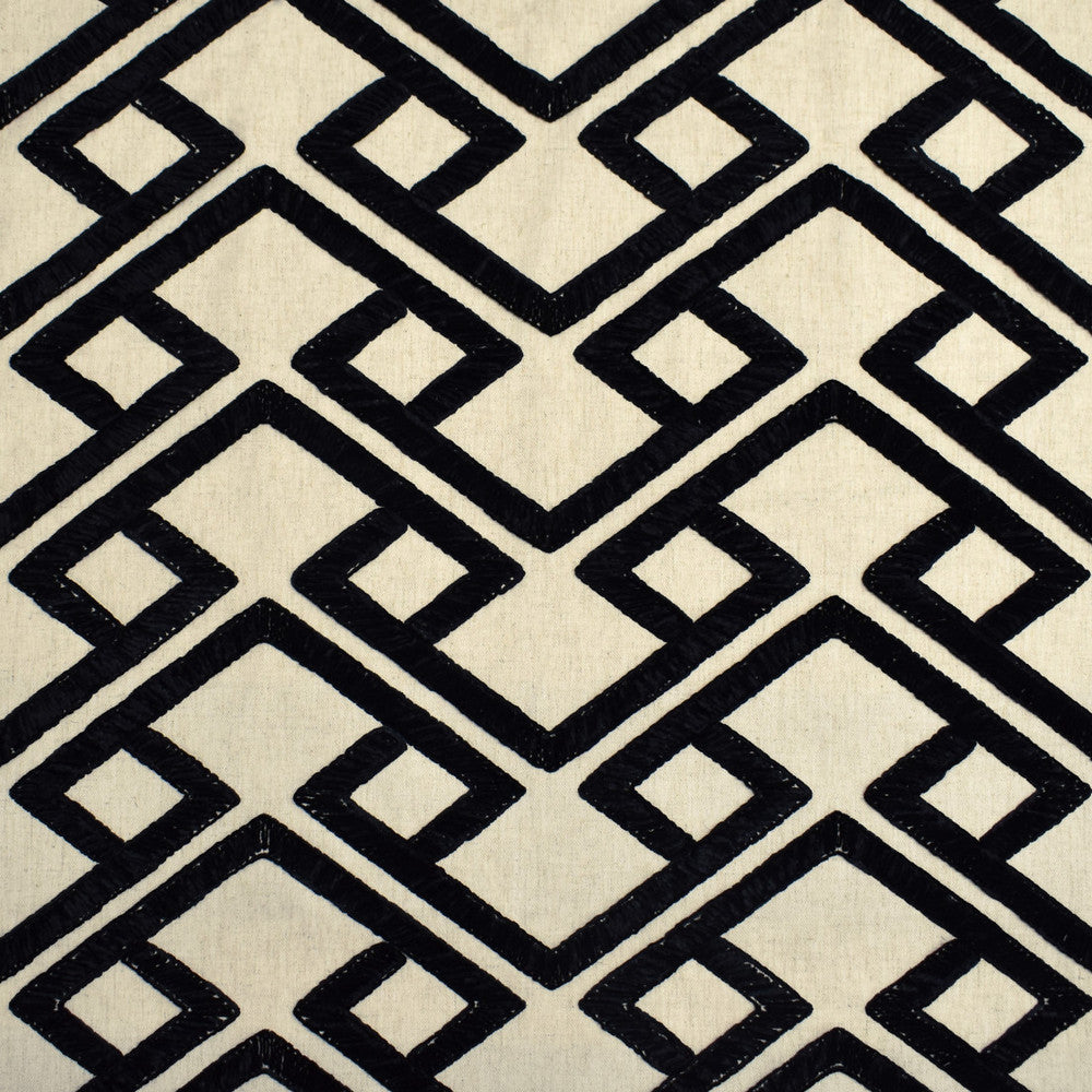 S3856 Onyx by Greenhouse Designer Fabric 68% Polyester, 21% Linen, 11% Cotton With 100% Polyester Embroidery India 9,000 </p><p>Repeat: 10.9" H, 4.1" V 54" - Swanky Fabrics -