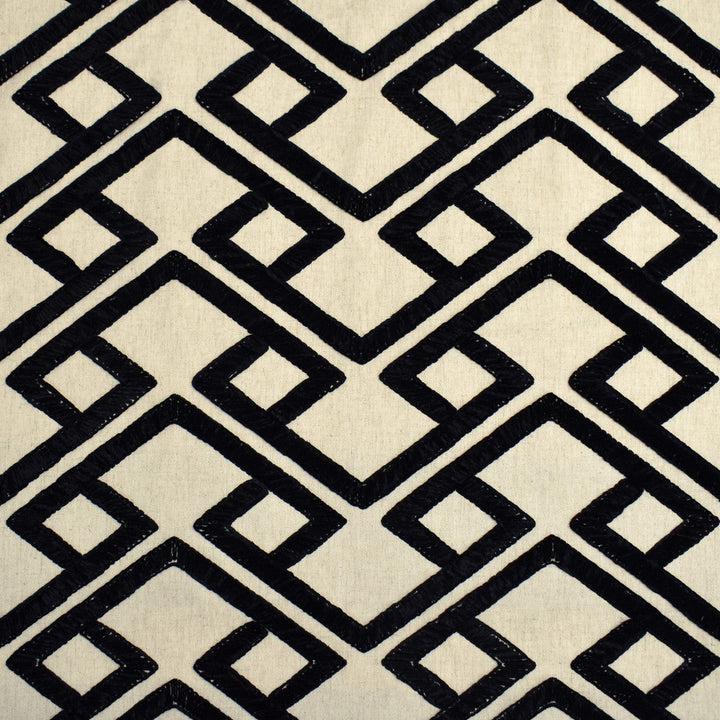 S3856 Onyx by Greenhouse Designer Fabric 68% Polyester, 21% Linen, 11% Cotton With 100% Polyester Embroidery India 9,000 </p><p>Repeat: 10.9" H, 4.1" V 54" - Swanky Fabrics -