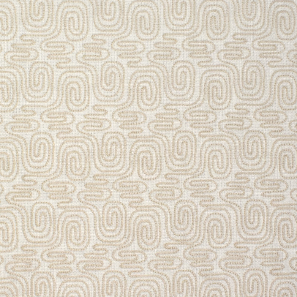 S3881 Neutral by Greenhouse Designer Fabric S52: Oyster 73% Cotton, 27% Polyester With 100% Cotton Embroidery India DRAPERY double rubs </p><p>Repeat: 6" H, 6" V 56" - Swanky Fabrics -