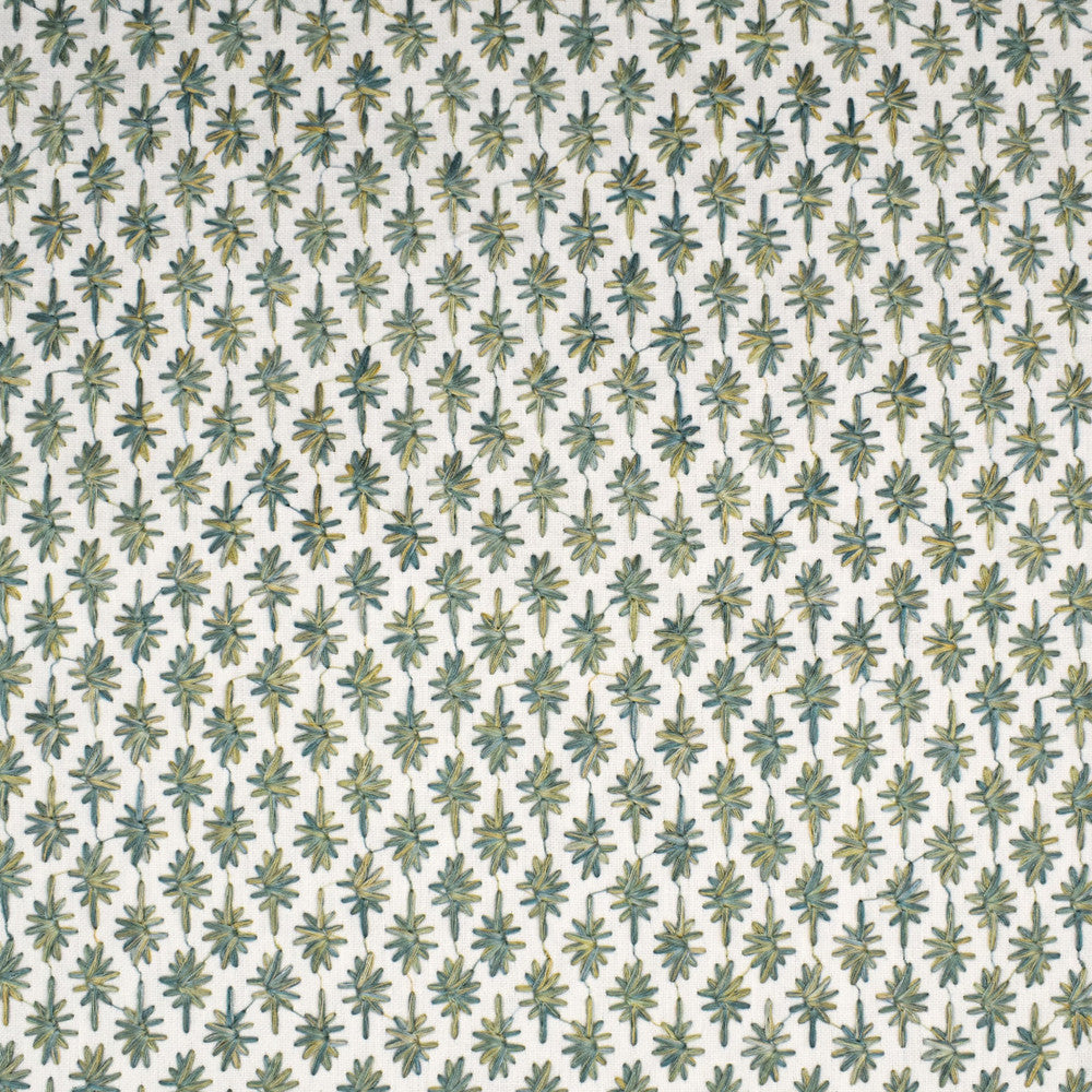 S3942 Seaglass by Greenhouse Designer Fabric 50% Polyester, 50% Cotton With 100% Viscose Embroidery India 9,000 </p><p>Repeat: 1.1" H, 1.2" V 52" - Swanky Fabrics -