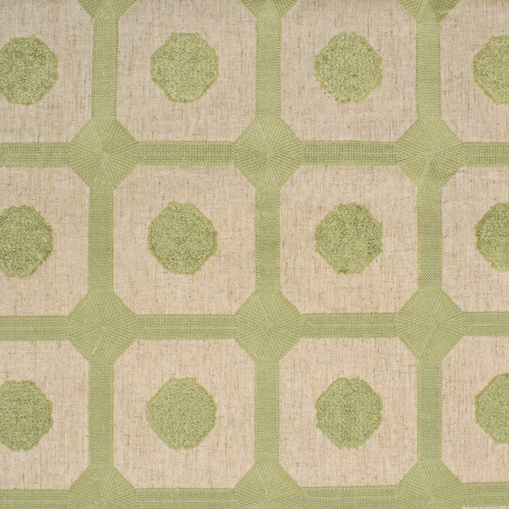 S3953 Sage by Greenhouse Designer Fabric 68% Polyester, 21% Linen, 11% Cotton With 100% Cotton Embroidery India 9,000 double rubs </p><p>Repeat: 4.5" H, 4.7" V 52" - Swanky Fabrics -