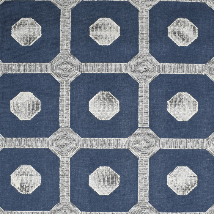 S4013 Denim by Greenhouse Designer Fabric 68% Polyester, 21% Linen, 11% Cotton With 100% Cotton Embroidery India 9,000 double rubs </p><p>Repeat: 4.5" H, 4.7" V 52" - Swanky Fabrics -