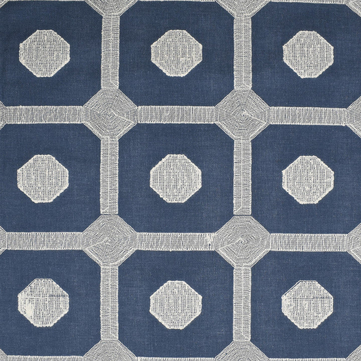 S4013 Denim by Greenhouse Designer Fabric 68% Polyester, 21% Linen, 11% Cotton With 100% Cotton Embroidery India 9,000 </p><p>Repeat: 4.5" H, 4.7" V 52" - Swanky Fabrics -