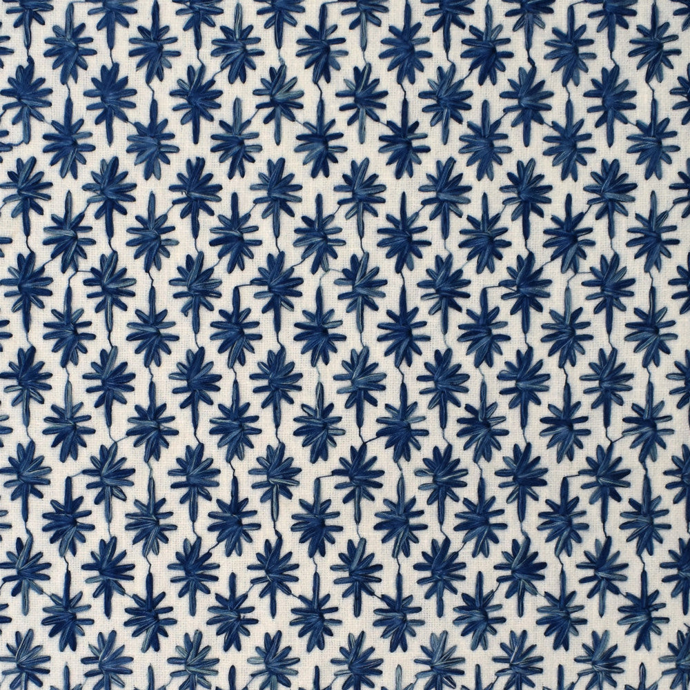 S4024 Porcelain by Greenhouse Designer Fabric 50% Polyester, 50% Cotton With 100% Viscose Embroidery India 9,000 </p><p>Repeat: 1.1" H, 1.2" V 52" - Swanky Fabrics -
