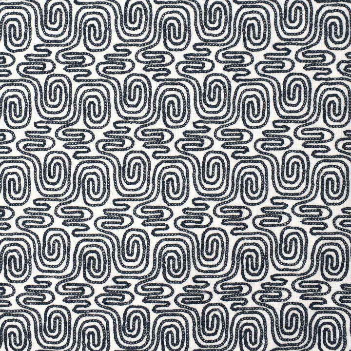 S4030 Navy by Greenhouse Designer Fabric 73% Cotton, 27% Polyester With 100% Cotton Embroidery India DRAPERY </p><p>Repeat: 6" H, 6" V 56" - Swanky Fabrics -