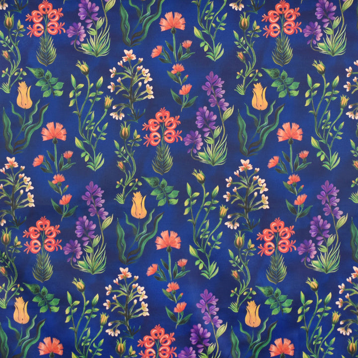 S4031 Deep Blue by Greenhouse Designer Fabric 90% Cotton, 10% Linen Pakistan 12,000 double rubs </p><p>Repeat: 13.5" H, 25.25" V 54" - Swanky Fabrics -