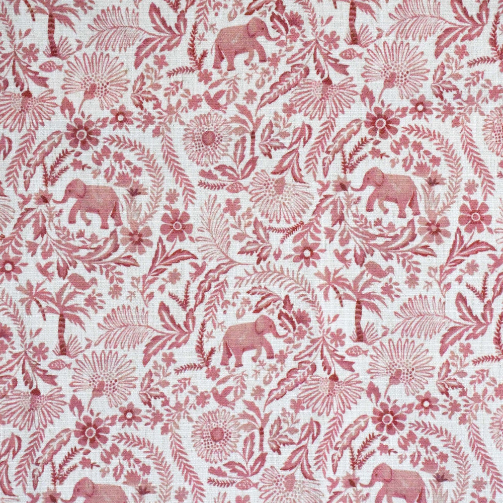 S4095 Coral by Greenhouse Designer Fabric 91% Polyester, 9% Linen China 53,000 double rubs </p><p>Repeat: 9" H, 9" V 56" - Swanky Fabrics -