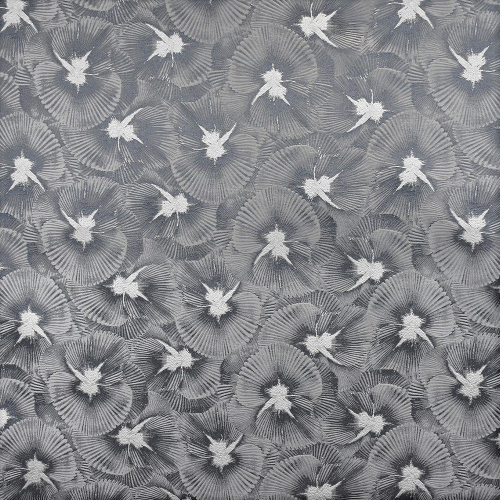 S4693 Pewter by Greenhouse Designer Fabric 100% Polyester India 9,000 </p><p>Repeat: 9.3" H, 22" V 54" - Swanky Fabrics -