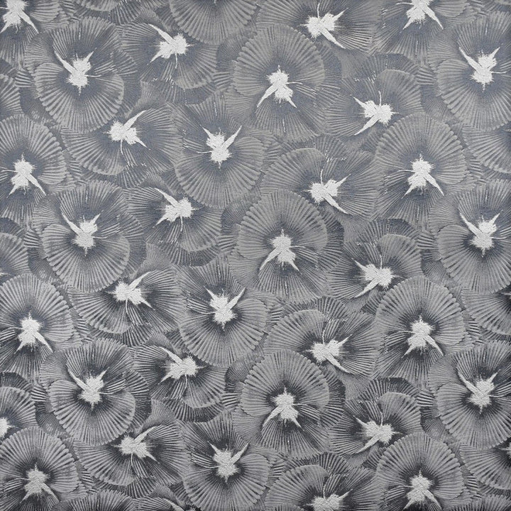 S4693 Pewter by Greenhouse Designer Fabric 100% Polyester India 9,000 </p><p>Repeat: 9.3" H, 22" V 54" - Swanky Fabrics -