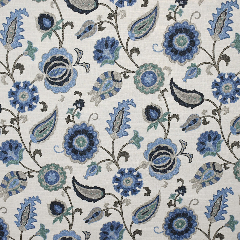 S4821 Capri by Greenhouse Designer Fabric S69: Rain 75% Cotton, 25% Linen Pakistan 27,000 double rubs Soil & Stain Repellent </p><p>Repeat: 13.5" H, 25.25" V 54" - Swanky Fabrics -