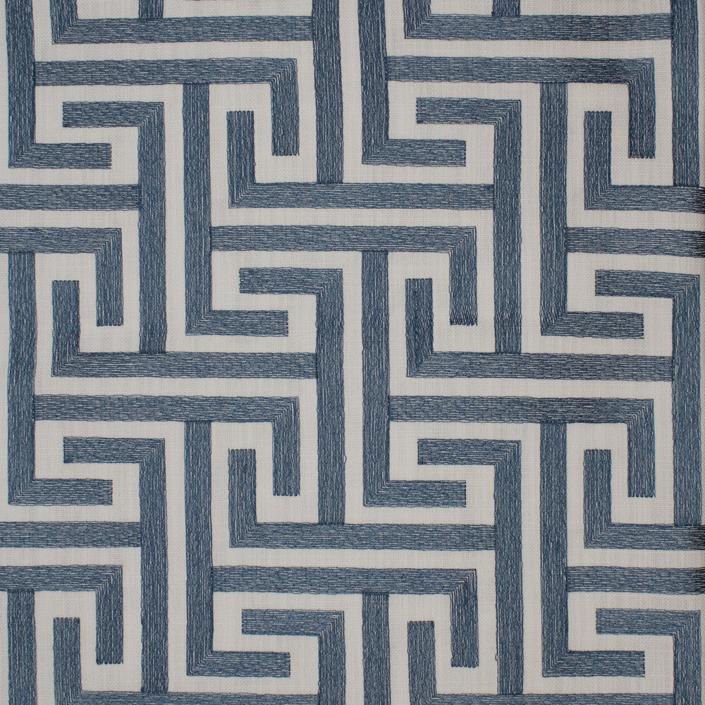 S4825 Atlantic by Greenhouse Designer Fabric 100% Polyester W/ 100% Rayon Embroidery India 9,000 </p><p>Repeat: 6.625" H, 6.375" V 55" - Swanky Fabrics -