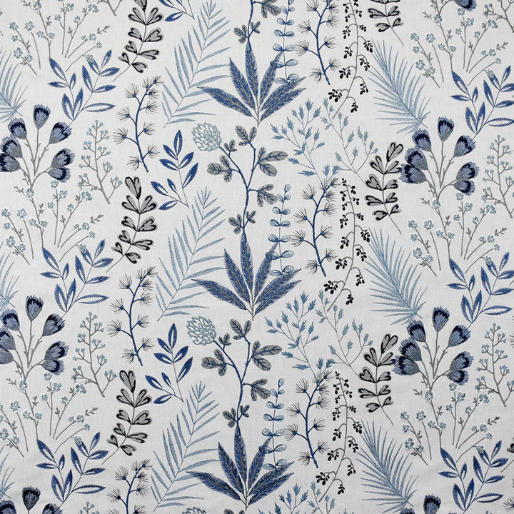 S4837 Blue Jay by Greenhouse Designer Fabric S69: Rain 58% Cotton, 42% Polyester W/ 100% Rayon Embroidery India 3,000 double rubs </p><p>Repeat: 26" H, 12.75" V 54" - Swanky Fabrics -
