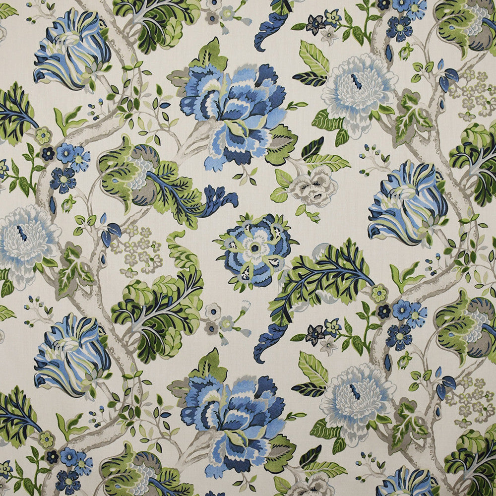 S4850 Alabaster by Greenhouse Designer Fabric 100% Cotton India 51,000 </p><p>Repeat: 27" H, 25.25" V 54" - Swanky Fabrics -