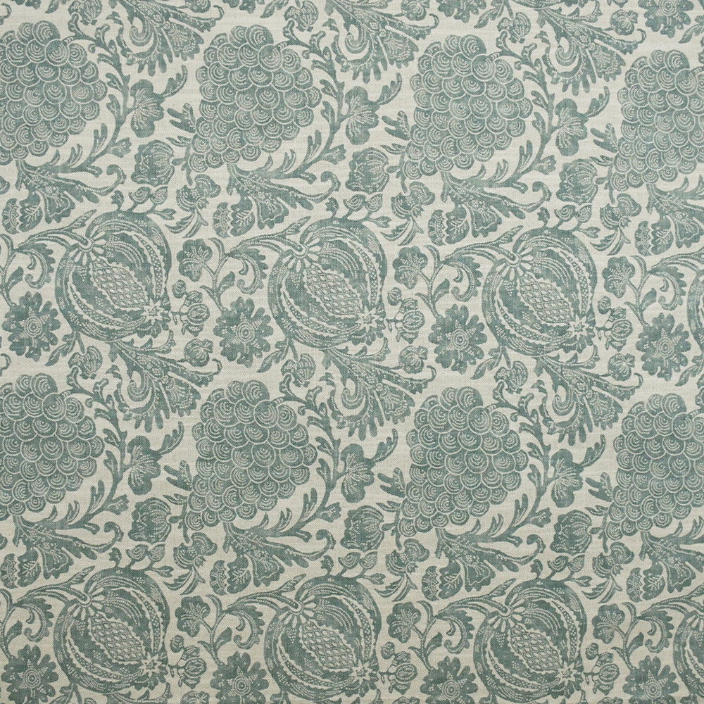 S4886 Aqua by Greenhouse Designer Fabric 75% Cotton, 25% Linen Pakistan 27,000 </p><p>Repeat: 54" H, 36" V 54" - Swanky Fabrics -