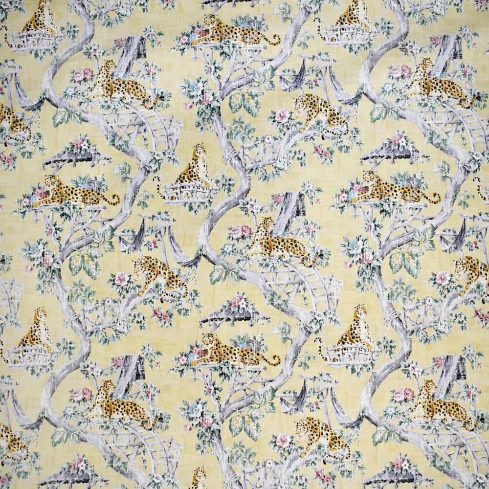S4906 Gold by Greenhouse Designer Fabric 100% Cotton Peru 20,000 </p><p>Repeat: 13.5" H, 27" V 54" - Swanky Fabrics -