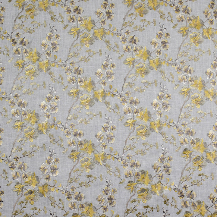 S4907 Oyster by Greenhouse Designer Fabric 75% Cotton, 25% Polyester India Drapery </p><p>Repeat: 17" H, 9.45" V 54" - Swanky Fabrics -
