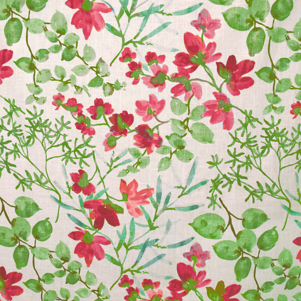 S4920 Coral by Greenhouse Designer Fabric 55% Linen, 45% Rayon USA 24,000 </p><p>Repeat: 27" H, 27" V 54" - Swanky Fabrics -