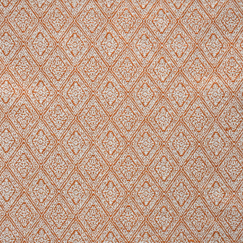 S4935 Tangerine by Greenhouse Designer Fabric 58% Polyester, 42% Cotton India 34,000 </p><p>Repeat: 2.75" H, 4.25" V 54" - Swanky Fabrics -