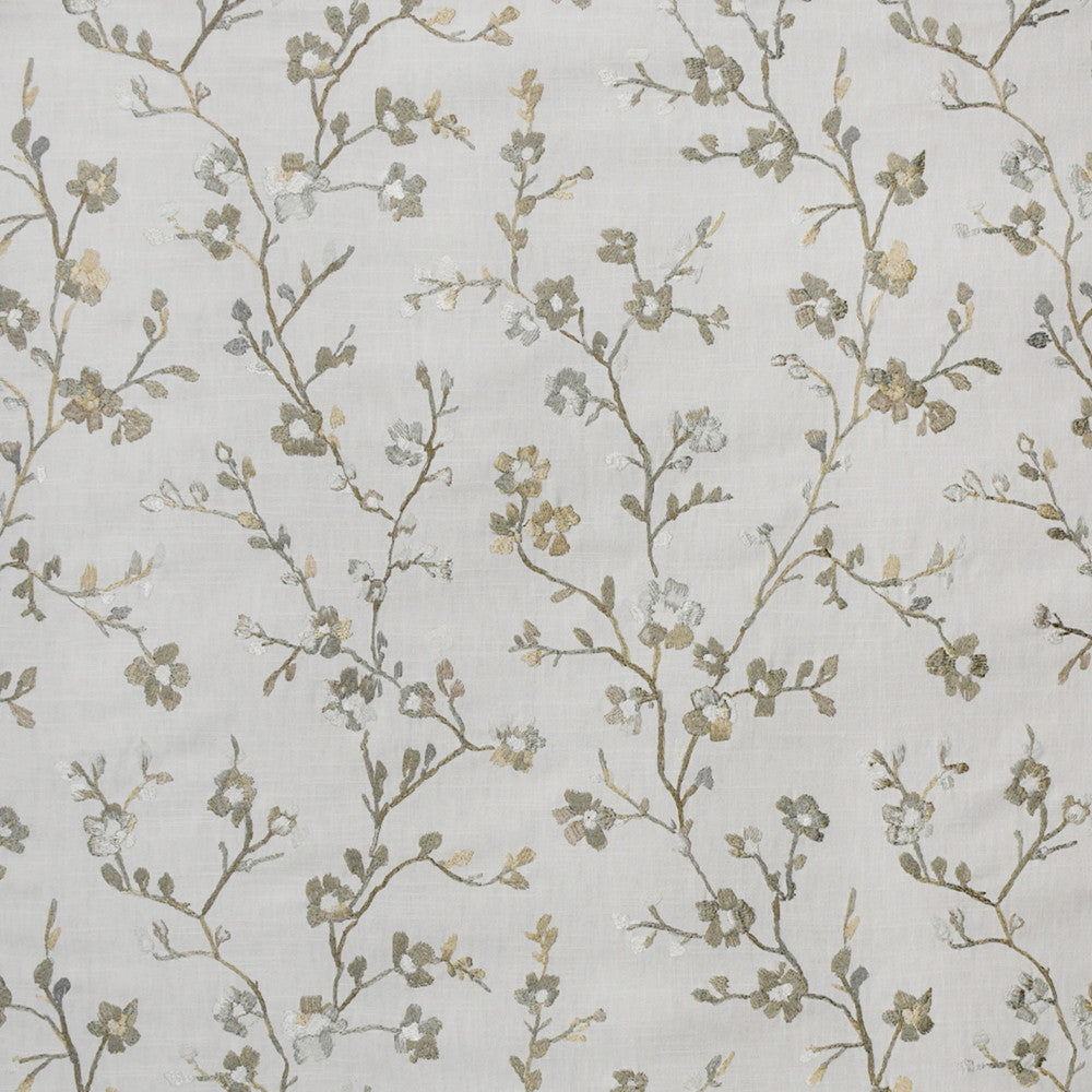 S4956 Linen by Greenhouse Designer Fabric S72: Fawn 58% Cotton, 42% Polyester W/ 100% Rayon Embroidery India 6,000 double rubs </p><p>Repeat: 17.5" H, 18.5" V 55" - Swanky Fabrics -