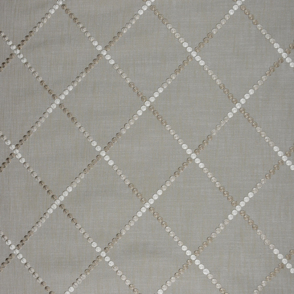 S4975 Flax by Greenhouse Designer Fabric 54% Cotton, 46% Polyester W/ 100% Rayon Embroidery India 9,000 </p><p>Repeat: 6.875" H, 7.625" V 59" - Swanky Fabrics -