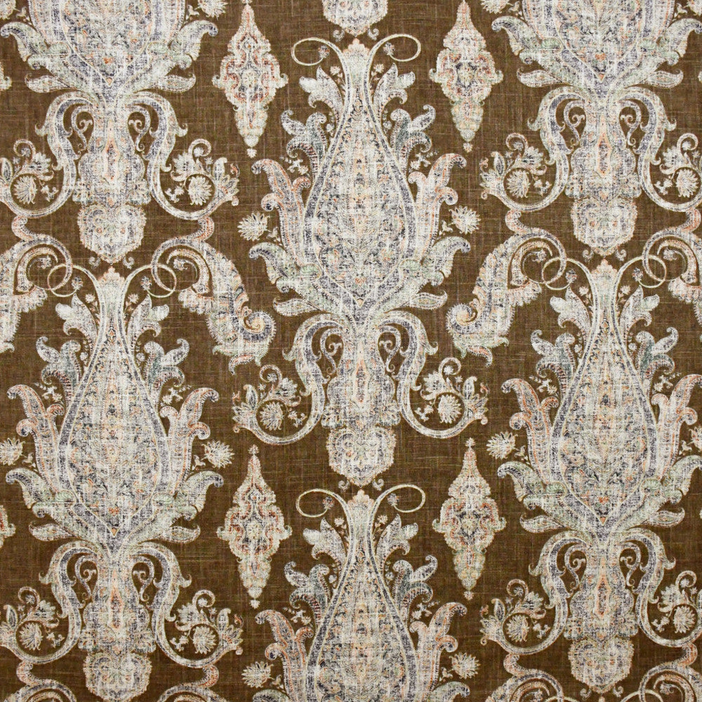 S4987 Oak by Greenhouse Designer Fabric 55% Linen, 45% Rayon USA 24,000 </p><p>Repeat: 27" H, 25.5" V 54" - Swanky Fabrics -