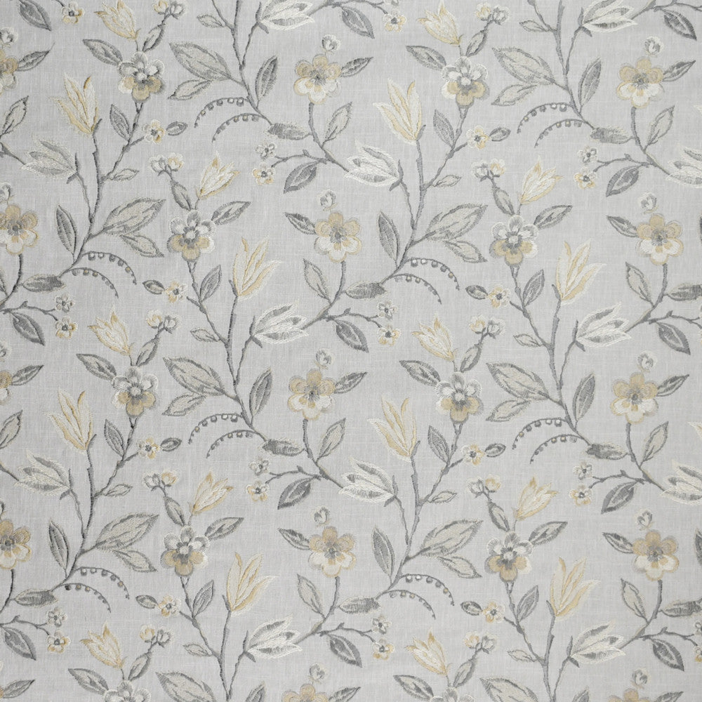 S5027 Moonstone by Greenhouse Designer Fabric S73: Onyx 58% Cotton, 42% Polyester W/ 100% Rayon Embroidery India 9,000 double rubs </p><p>Repeat: 13.125" H, 12.5" V 54" - Swanky Fabrics -
