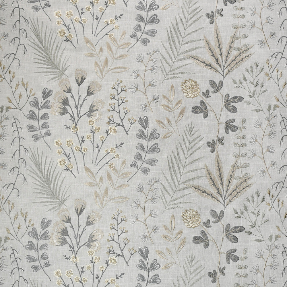 S5031 Dune by Greenhouse Designer Fabric S73: Onyx 58% Cotton, 42% Polyester W/ 100% Rayon Embroidery India 3,000 double rubs </p><p>Repeat: 26" H, 12.75" V 54" - Swanky Fabrics -
