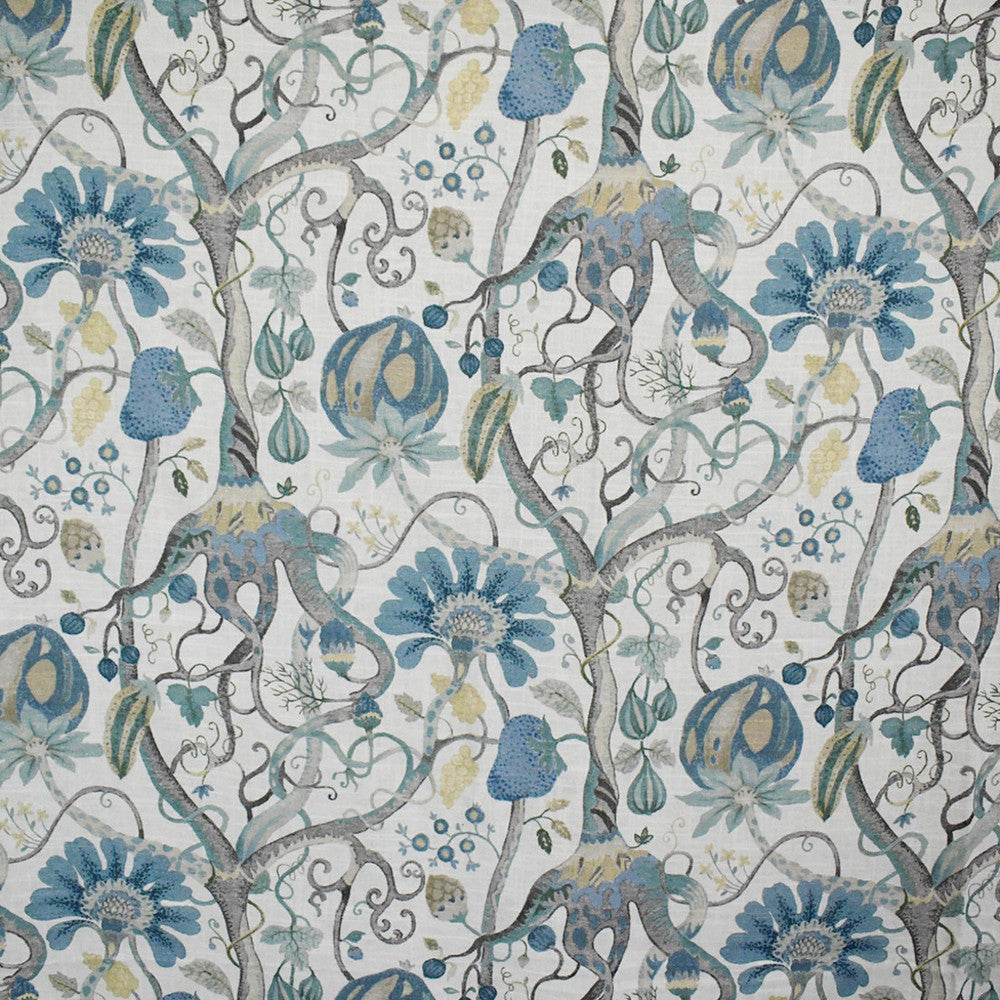 S5170 Antique Blue by Greenhouse Designer Fabric 55% Linen, 45% Viscose Korea 12,000 </p><p>Repeat: 26.75" H, 25.25" V 55" - Swanky Fabrics -