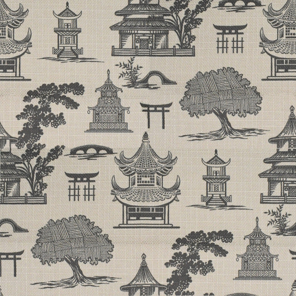 S5263 Pewter by Greenhouse Designer Fabric 100% Polyester China 55,000 </p><p>Repeat: 13.5" H, 13.5" V 56" - Swanky Fabrics -