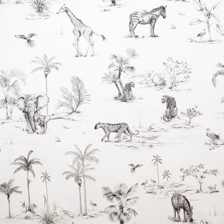 S5483 Ivory/Ebony by Greenhouse Designer Fabric 100% Cotton India 7,500 </p><p>Repeat: 27" H, 27" V 54" - Swanky Fabrics -