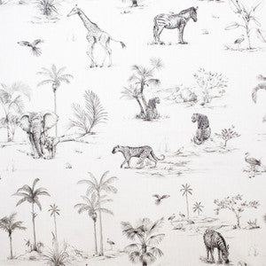 Greenhouse Fabric S5483 Ivory/Ebony