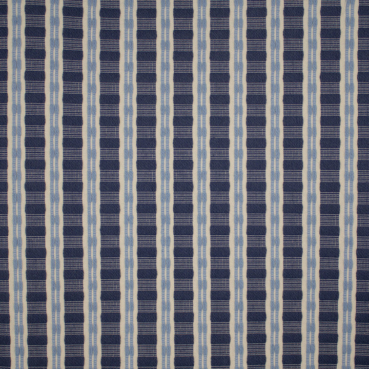 S5650 Indigo by Greenhouse Designer Fabric 69.49% Cotton, 19.24% Polyester (Uv), 11.27% Polyester USA 33,000 </p><p>Repeat: .75" H, 1.188" V 57" - Swanky Fabrics -