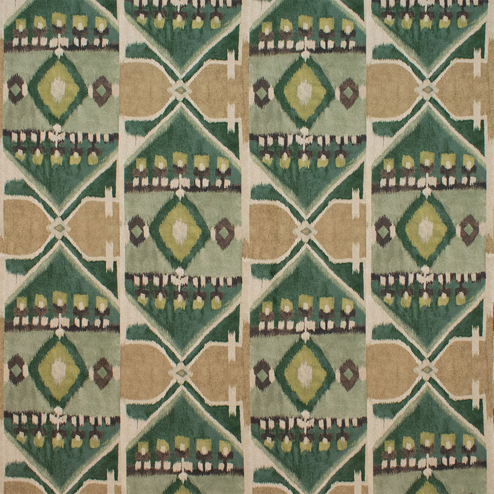 S5743 Loden by Greenhouse Designer Fabric 100% Cotton India 11,000 </p><p>Repeat: 13.5" H, 16" V 54" - Swanky Fabrics -