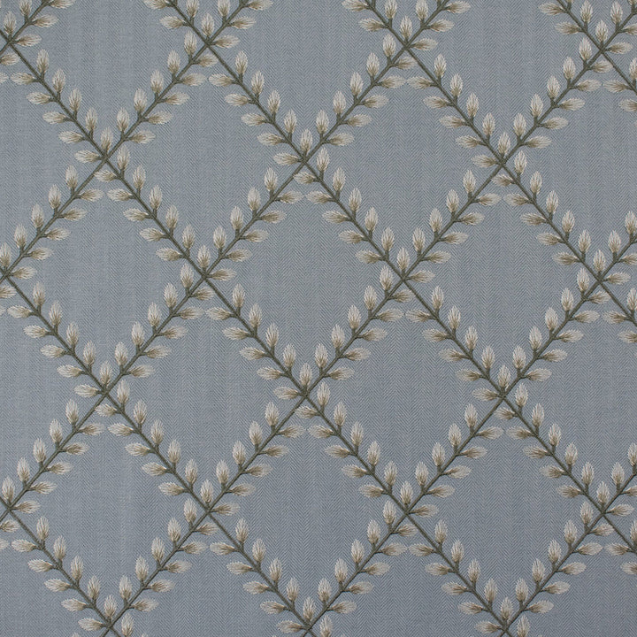 S5806 Mist by Greenhouse Designer Fabric 100% Polyester With 100% Viscose Embroidery India 9,000 </p><p>Repeat: 5.43" H, 6.1" V 54" - Swanky Fabrics -