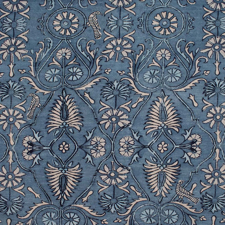 S5837 Aegean Blue by Greenhouse Designer Fabric 75% Cotton, 25% Linen Pakistan 18,000 </p><p>Repeat: 27" H, 32" V 54" - Swanky Fabrics -