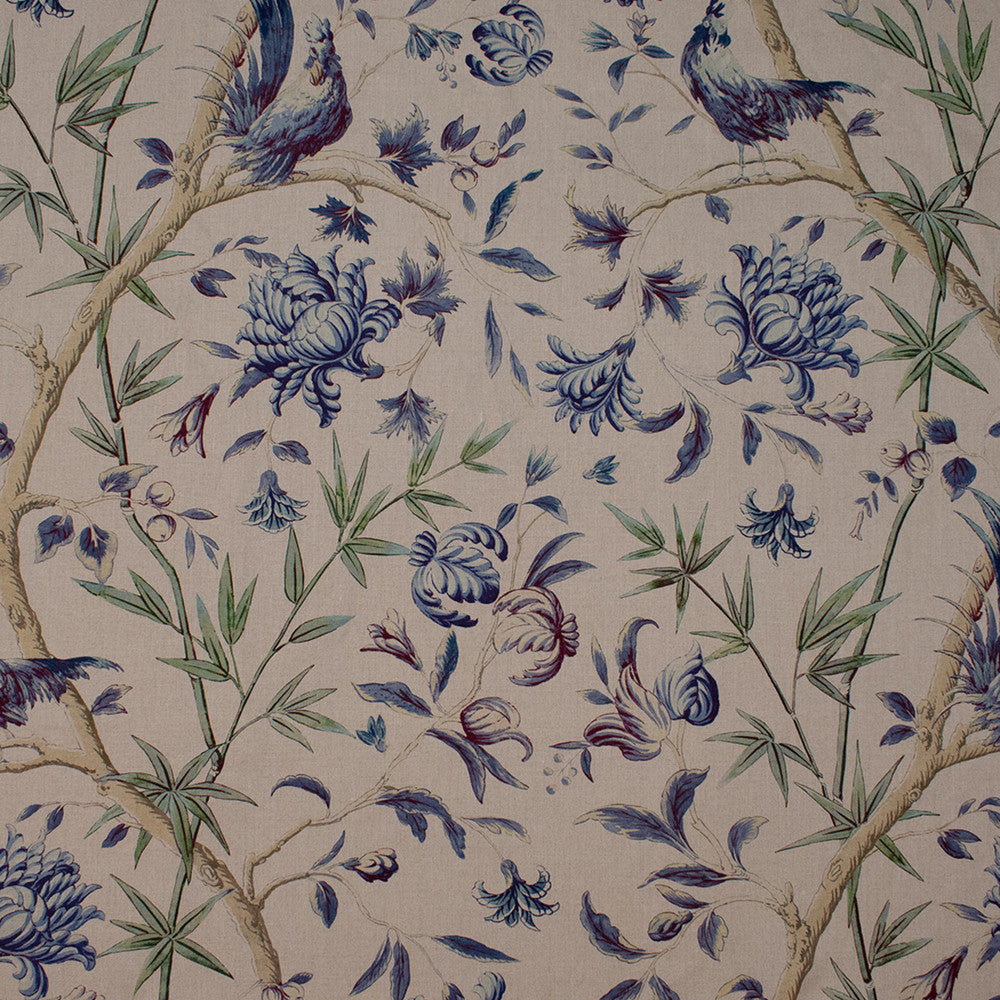 S5839 Lapis by Greenhouse Designer Fabric M15: Memos by Color 100% Linen Spain 25,000 double rubs </p><p>Repeat: 27" H, 42" V 54" - Swanky Fabrics -