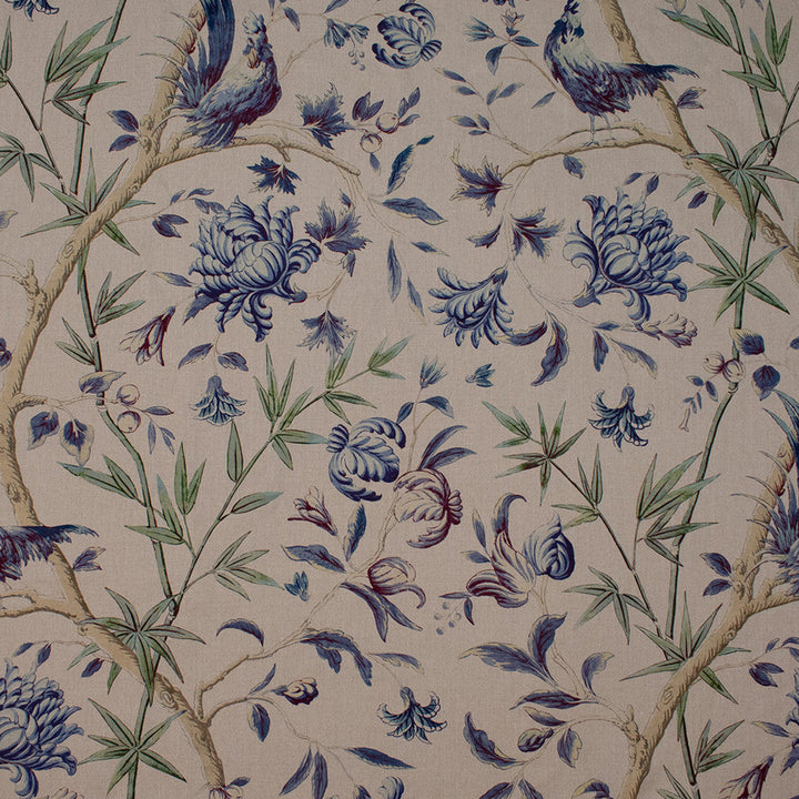 S5839 Lapis by Greenhouse Designer Fabric M15: Memos by Color 100% Linen Spain 25,000 double rubs </p><p>Repeat: 27" H, 42" V 54" - Swanky Fabrics -