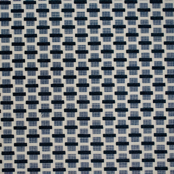 S6078 Indigo by Greenhouse Designer Fabric 95% Polyester, 5% Linen China 36,000 </p><p>Repeat: 2" H, 1.25" V 56" - Swanky Fabrics -