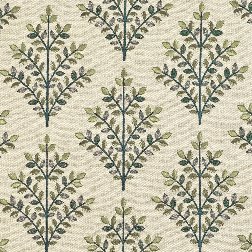 S6175 Hemlock by Greenhouse Designer Fabric 71% Polyester, 29% Cotton With 100% Polyester Embroidery India 9,000 </p><p>Repeat: 7.5" H, 6.5" V 52" - Swanky Fabrics -