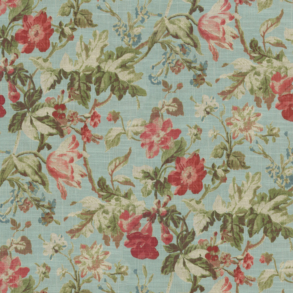 S6181 Robins Egg by Greenhouse Designer Fabric 75% Cotton, 25% Linen Pakistan 33,000 </p><p>Repeat: 13.5" H, 25.25" V 55" - Swanky Fabrics -