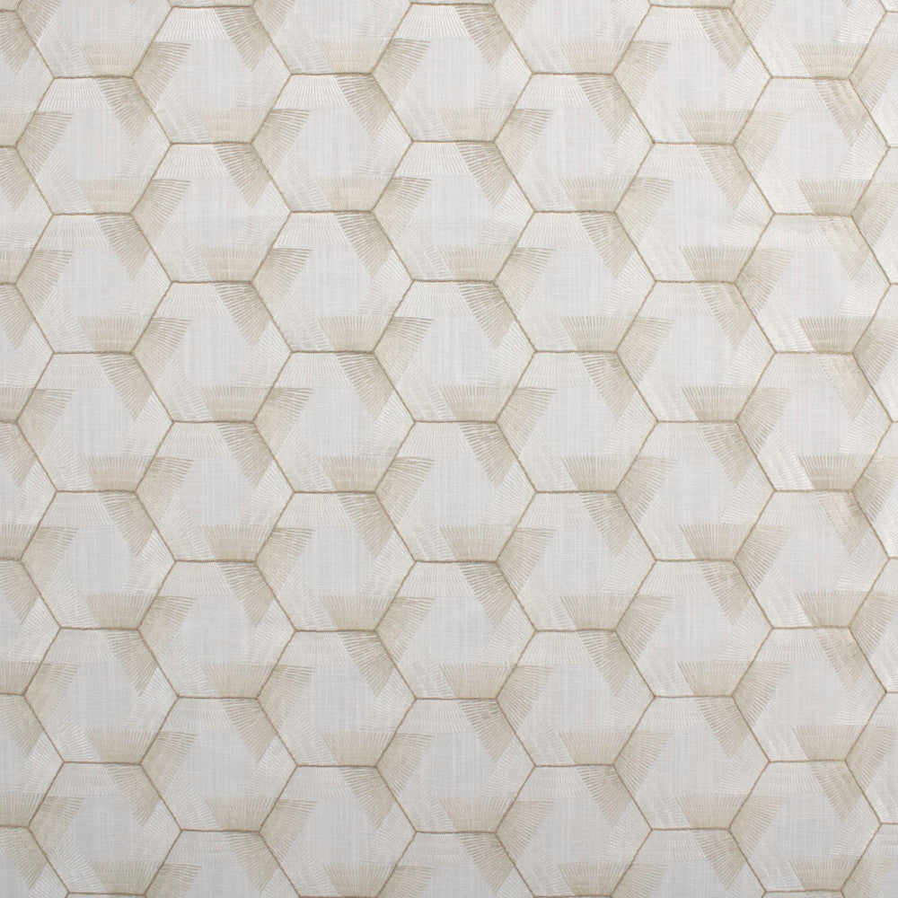 S6194 Vanilla by Greenhouse Designer Fabric 82% Polyester, 11% Cotton, 7% Linen With 100% Polyester Embroidery India Drapery </p><p>Repeat: 5.25" H, 3.25" V 54" - Swanky Fabrics -