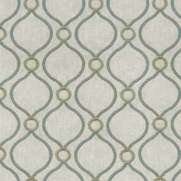S6235 Lagoon by Greenhouse Designer Fabric 70% Polyester, 30% Cotton With 100% Polyester Embroidery India 9,000 </p><p>Repeat: 4.63" H, 4" V 54" - Swanky Fabrics -