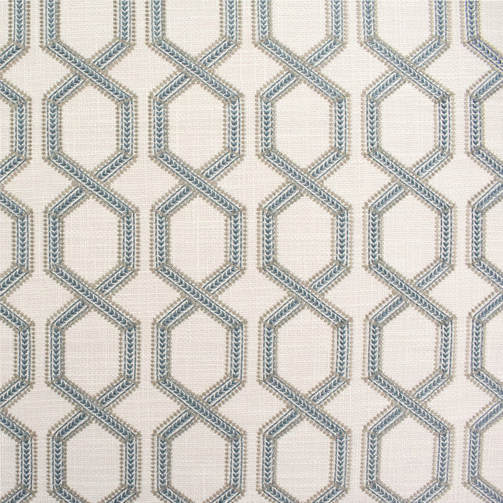S6243 Aegean by Greenhouse Designer Fabric 97% Polyester, 3% Linen With 100% Polyester Embroidery India 9,000 </p><p>Repeat: 4.5" H, 4.25" V 56" - Swanky Fabrics -