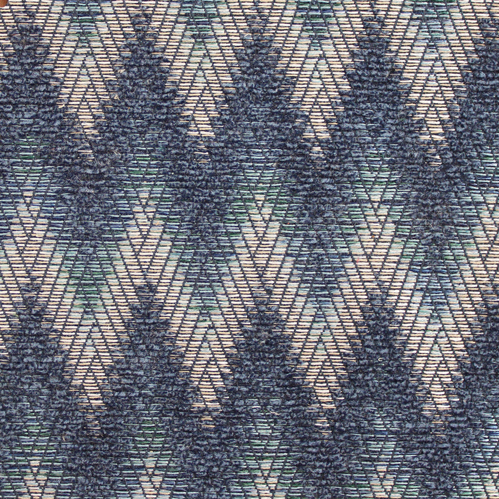 S6270 Indigo by Greenhouse Designer Fabric 93% Polyester, 7% Cotton India 51,000 </p><p>Repeat: 1.6" H, 4" V 54" - Swanky Fabrics -