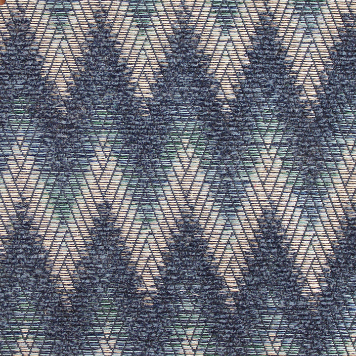 S6270 Indigo by Greenhouse Designer Fabric 93% Polyester, 7% Cotton India 51,000 </p><p>Repeat: 1.6" H, 4" V 54" - Swanky Fabrics -