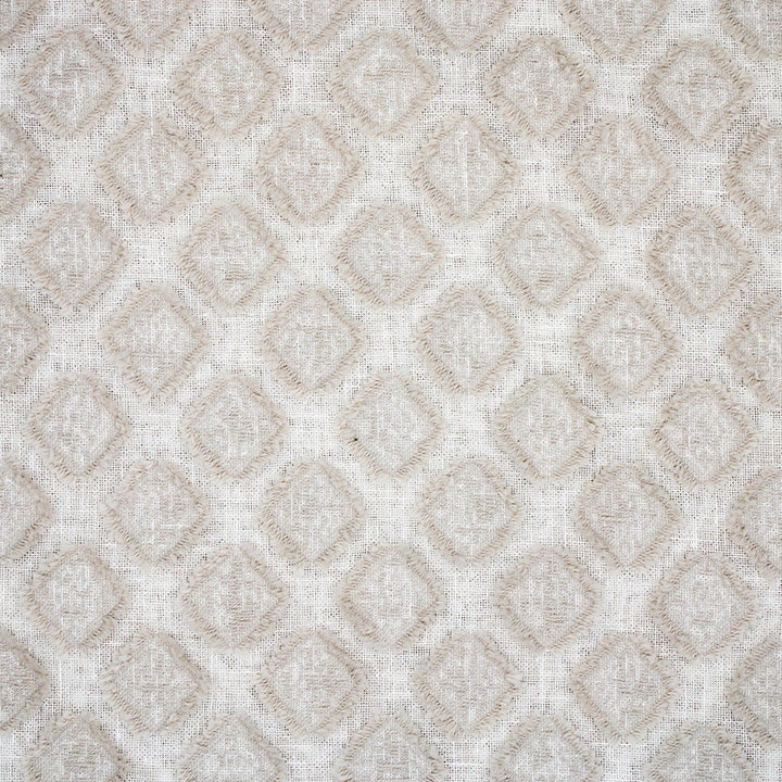 S6380 Fog by Greenhouse Designer Fabric 86% Cotton, 14% Polyester India DRAPERY </p><p>Repeat: 1.1" H, 1.9" V 55" - Swanky Fabrics -