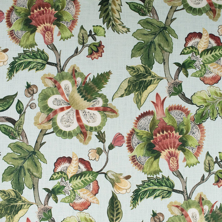S6389 Mist by Greenhouse Designer Fabric 100% Cotton India 10,000 </p><p>Repeat: 27" H, 27" V 54" - Swanky Fabrics -