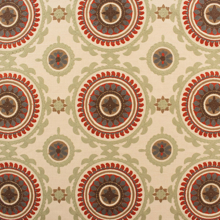 S6395 Spicemarket by Greenhouse Designer Fabric 84% Cotton, 16% Polyester With 100% Polyester Embroidery India 9,000 </p><p>Repeat: 10.7" H, 9.6" V 54" - Swanky Fabrics -