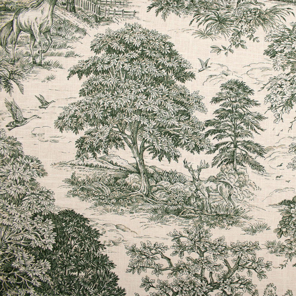 S6401 Classic Green by Greenhouse Designer Fabric 55% Linen, 45% Viscose Korea 12,000 </p><p>Repeat: 27" H, 26" V 55" - Swanky Fabrics -