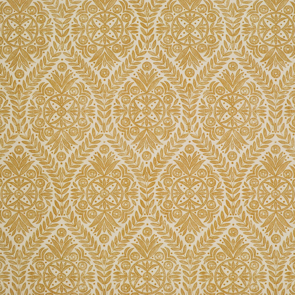 S6509 Mustard by Greenhouse Designer Fabric 50% Cotton, 35% Viscose, 15% Linen India 51,000 </p><p>Repeat: 7" H, 13.5" V 53" - Swanky Fabrics -
